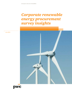 Corporate renewable energy procurement survey insights