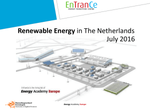 Renewable Energy in The Netherlands July 2016