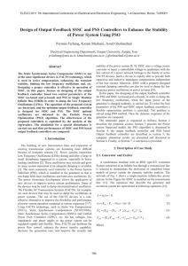 Design of Output Feedback SSSC and PSS Controllers to