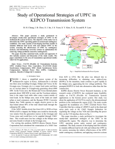 Study of Operational Strategies of UPFC in KEPCO Transmission