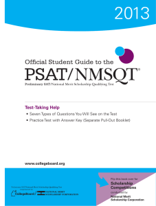 Official Student Guide to the PSAT-NMSQT