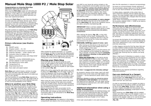 Manual Mole Stop 1000 P2 / Mole Stop Solar