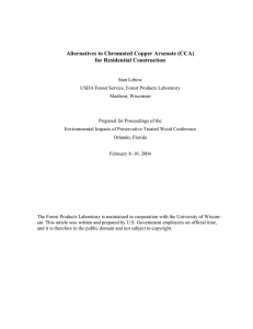 Alternatives to Chromated Copper Arsenate (CCA)