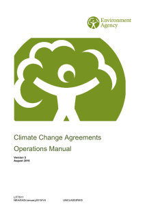 Climate Change Agreements Operations Manual