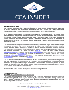 cca insider - Archives Canada
