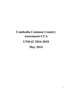 Cambodia`s Common Country Assessment (CCA) 2014