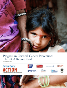 The CCA Report Card - Cervical Cancer Action