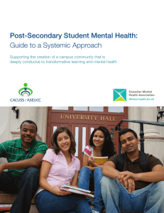 Post-Secondary Student Mental Health: Guide to a