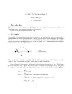 Lecture 15: Optimization II