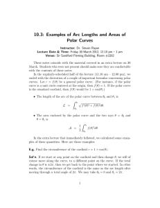 10.3: Examples of Arc Lengths and Areas of Polar Curves