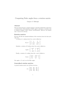 Computing Euler angles from a rotation matrix