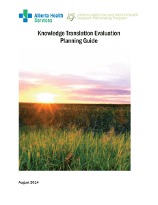 Knowledge Translation Evaluation Planning Guide