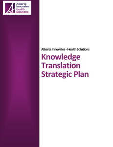 Knowledge Translation Strategic Plan