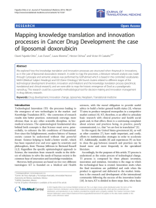 Mapping knowledge translation and innovation processes in Cancer
