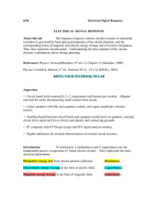 6/06 Electrical Signal Response ELECTRICAL SIGNAL RESPONSE