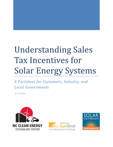 Understanding Sales Tax Incentives for Solar Energy Systems