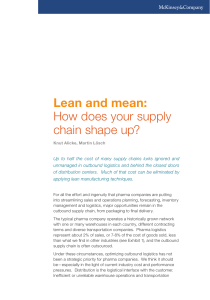Lean and mean: How does your supply chain shape up?