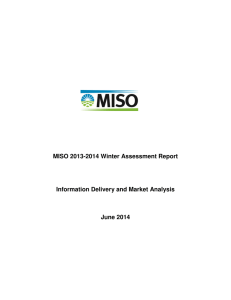 MISO 2013-2014 Winter Assessment Report Information Delivery