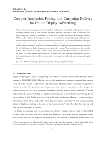 Cost-per-Impression Pricing and Campaign Delivery for Online