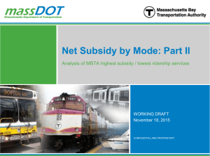 Net Subsidy by Mode: Part II