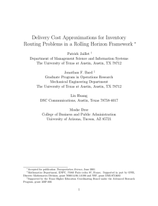 Delivery Cost Approximations for Inventory Routing Problems