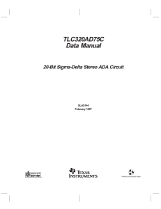20-Bit Sigma-Delta Stereo ADA Circuit Data Manual