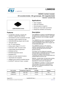 LSM9DS0 Datasheet - STMicroelectronics