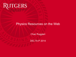 Physics Resources on the Web - Department of Physics and