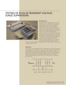 Testing of Plug-In Transient Voltage Surge