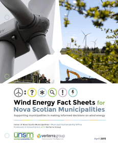 Wind Energy Fact Sheets - Union of Nova Scotia Municipalities