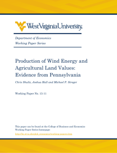 Production of Wind Energy and Agricultural Land Values: Evidence