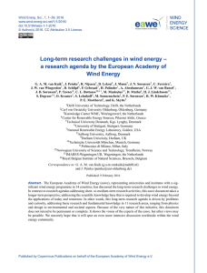 Long-term research challenges in wind energy – a research agenda