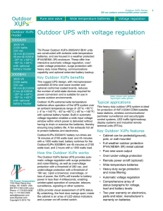 Outdoor XUPs Series, 2100W, 230 vac, outdoor UPS with voltage