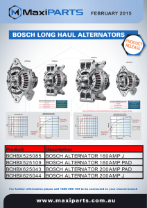 bosch long haul alternators