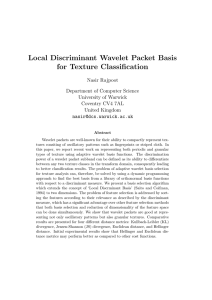 Local Discriminant Wavelet Packet Basis for Texture Classification