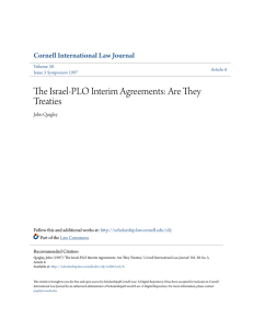 The Israel-PLO Interim Agreements: Are They Treaties