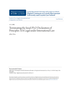 Terminating the Israel-PLO Declaration of Principles: Is It Legal