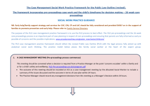 SOCIAL WORK PRACTICE GUIDANCE