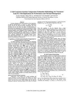 A Self-Consistent Junction Temperature Estimation Methodology for