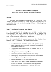 Legislative Council Panel on Transport Purpose Penny`s Bay Public