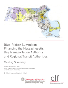 Blue-Ribbon Summit on Financing the Massachusetts Bay