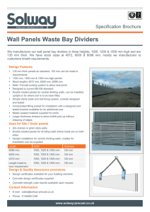 Wall panel - Waste Bay Dividers
