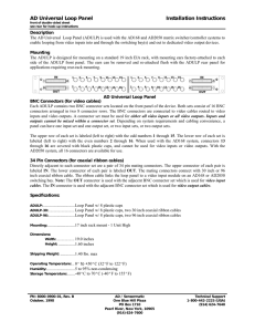 8000-0900-01 B0 AD Universal Loop Panel Installation Instructions