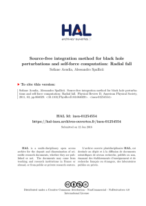 Source-free integration method for black hole - univ-orleans