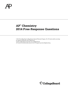 AP Chemistry 2014 Free-Response Questions