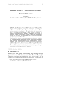 Potential Theory in Classical Electrodynamics 1 Introduction