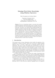 Merging First-Order Knowledge using Dilation Operators