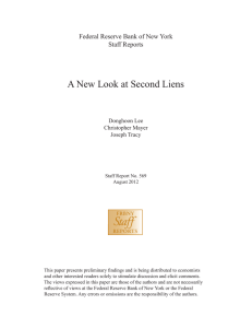 A New Look at Second Liens - Federal Reserve Bank of New York