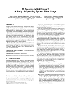 30 Seconds is Not Enough! A Study of Operating System Timer Usage