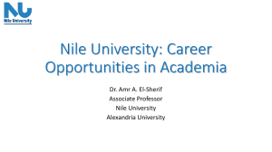 Nile University: Career Opportunities in Academia